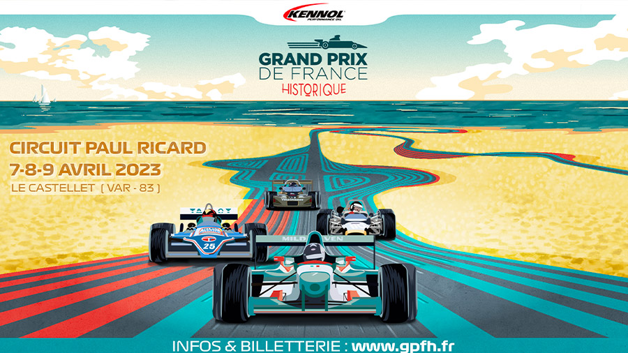 The KENNOL Historic French GP, located on the Formula 1 circuit of Paul Ricard and will take place from April 7 to 9, 2023.